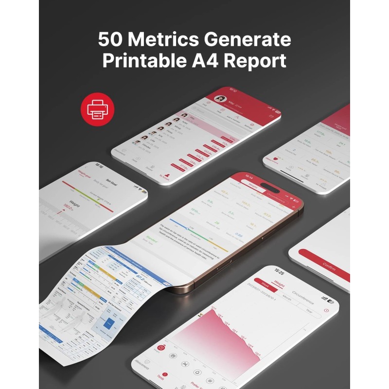 FITINDEX Smart Scale for Body Weight, Body Composition Analyzer with