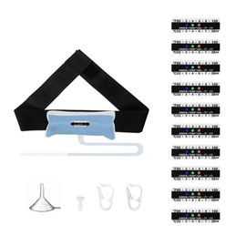 Concealed Urine Sample Kit - Adjustable Belt + Temp-Control Bag (2-4oz) & Silicone Funnel (Black, Short)
