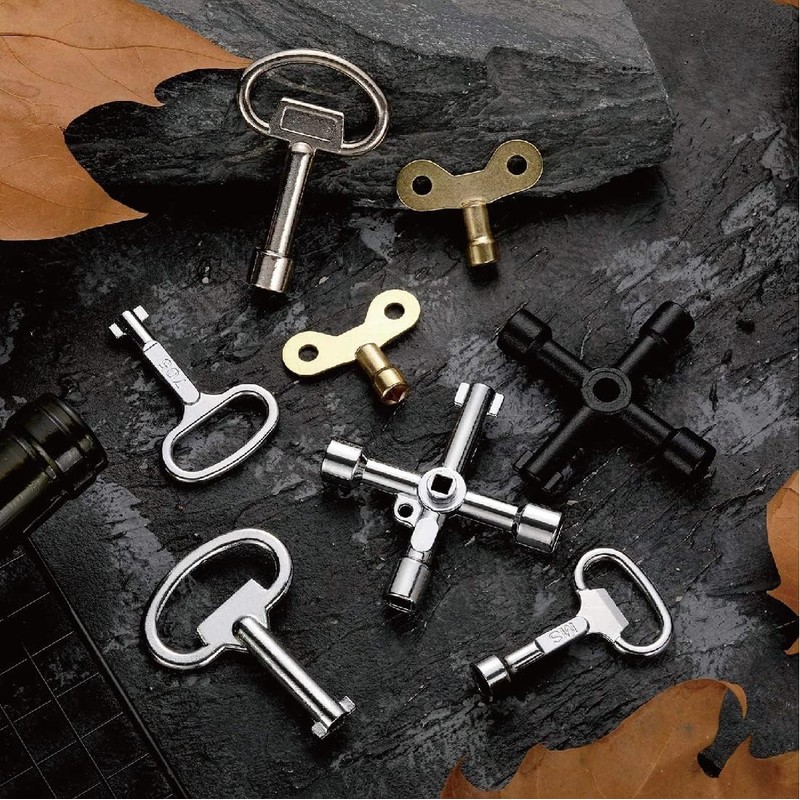 Meter Box Key Gas Key, 1 Piece, 4-Way Multi-Functional Utilities