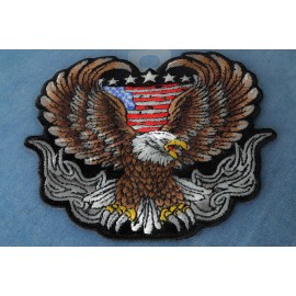 Ivamis Patriotic Biker Eagle Patch Iron on applique - 4x3.8 inch - P6852