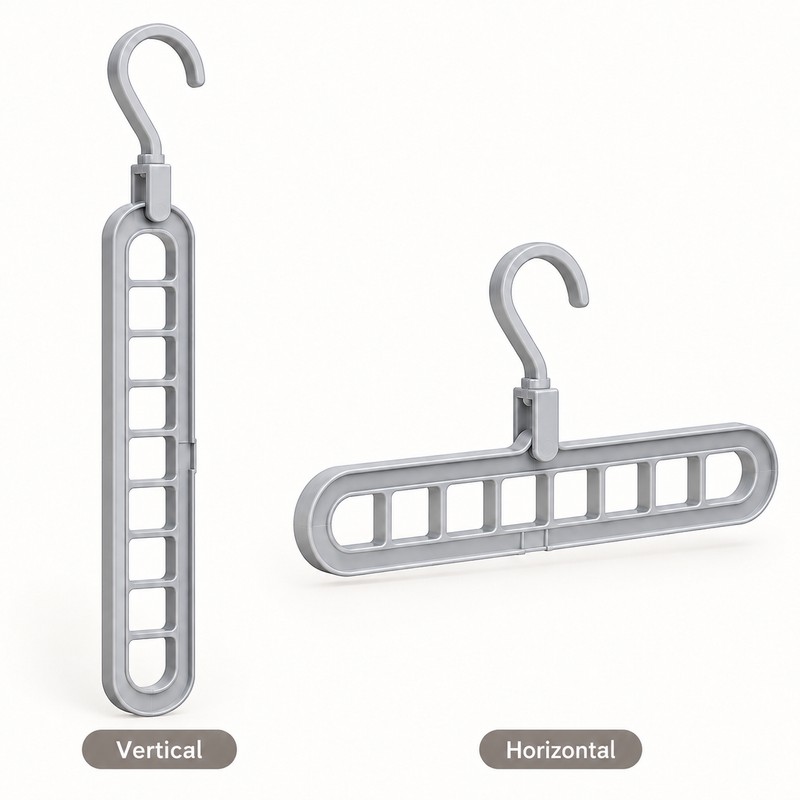 3-Pack 9-Hole Space Saving Clothes Hangers for Closet Organization –