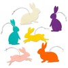 Papierdrachen Pack of 12 Felt Easter Pendants - Rabbit Motif