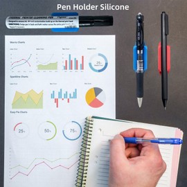 LSDWL 10Pcs Adhesive Pen Holder Clip Pen Holder Silicone,Pen Holder for Desk,Marker Holder,Single Pen Holder for School Student Desk Teacher Office Desk Accessories and Bulletin Board Clipboards