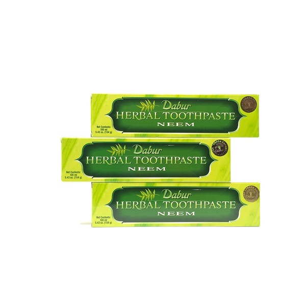 Dabur Herbal Toothpaste Neem 100ml x 3 Packs by Dabur
