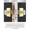 Dllween Crystal Door Knob, Glass Gold Door Knob Interior, Polished