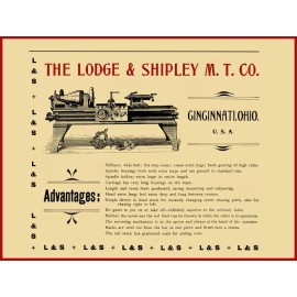 Lodge & Shipley 1895 Lodge & Shipley Machine Tools New Metal Sign: Cincinnati, OhiO - Superior!