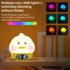 RUISHINE Alarm Clock Lights for Kids-Duck Night Lights,Temperature Display,RGB Color