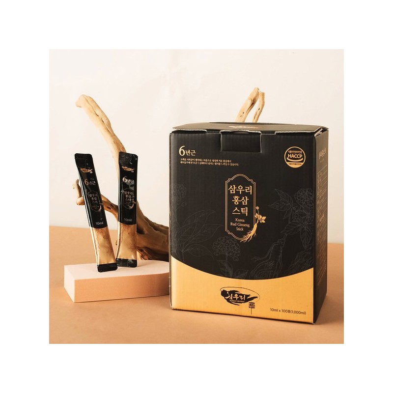Samuri (햇살맞춤)6년근 홍삼으로 만든 삼우리 홍삼스틱 10ml 100포 (Perfectly Sunlit)