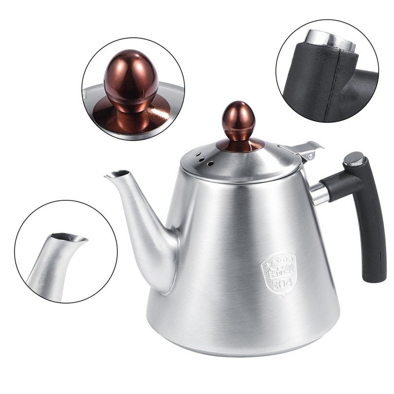 1.2L Stainless Steel Stove top Teapot Tea Coffee Pot Kettle