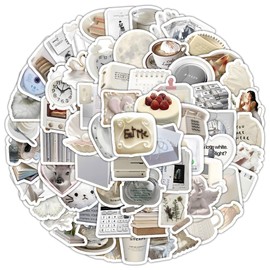 100pcs Cute Small Stickers Set (White)