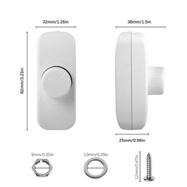 Aroidful 3-100W LED Dimmer 220V-240V Dimmable LED Dimmer for Dimmable LED Lamps/Table Lamps/Floor Lamps/Pendant Lamps, White