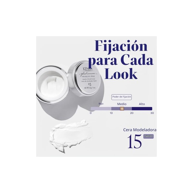 Kenra Platinum Working Wax 15 Cera moldeadora de acabado mate