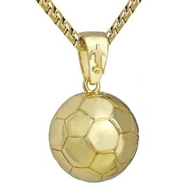 Punk Cool Basketball Football Soccer Hiphop Stainless Steel Chunky Chain Cubic Zircon Necklace Friendship Couple Sports Fans Memorial Jewelry for Men Women-gold 1
