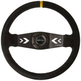 NRG Innovations RST-022S-Y Reinforced Steering Wheel (NRG Arrow cut out two spoke 350mm Sport Stereing Wheel)