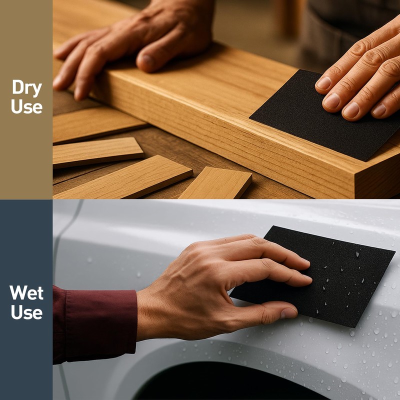 20 Sheets Sandpaper 80 To 2000 Grits Assorted, Wet And