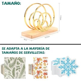 Servilletero Estilo Nórdico, Organizador de Servilletas Metálico reutilizable, Elegante y Duradero, Adecuado para la Decoración de Mesas en Restaurantes, Hoteles, Fiestas, Bodas