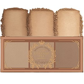 I'M MEME I'M Afternoon Tea Contour Palette | Highly-pigmented 3 shades contour palette | Roasting Coffee | K-beauty, Light to Medium, 0.4oz