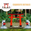 Toddmomy Japanese Torii Gate Miniature Red Shinto Torii Gate Fox