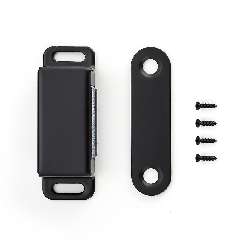 Ravinte 8 Pack Black Magnetic Door Catch, Matte Black Cabinet