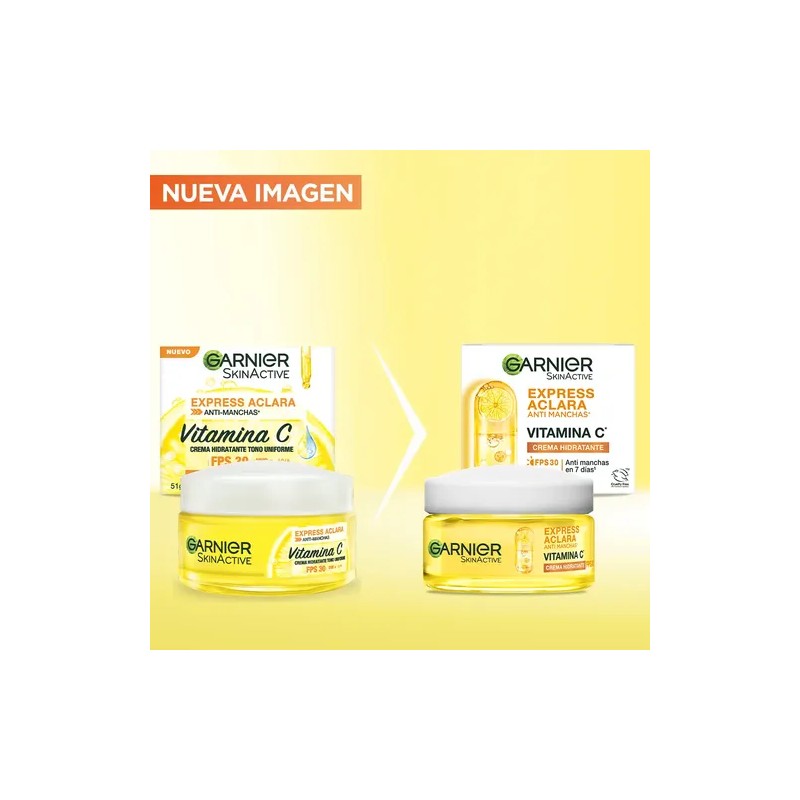 Crema Hidratante Tono Uniforme Express Aclara FPS30 50 ml Garnier
