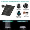 Shower Head, 8‘’ High Pressure Rainfall/Handheld Shower Combo with 11''