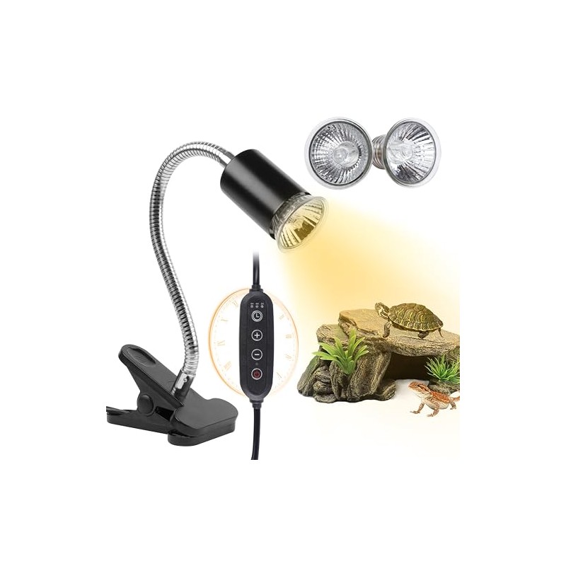 Turtle Basking Light (Cycle Timer), Tortoise Lamp UVA UVB Heat