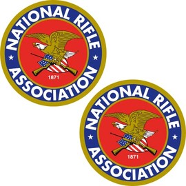 2X National Rifle Association NRA 3 Inch Stickers Laptop Bumper Second Amendment Decals
