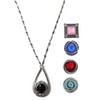 Hidden Hollow Beads Snap Interchangeable Women's Fashion Jewelry Necklace, 18"