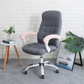 FORCHEER Office Chair Armrest Cover-Zipper Stretchable Water Resistant Spandex Stretch Jacquard Computer Chair Armrest Slipcover for Desk Chairs Arm Pink