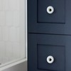 AUXBC 1.3" Ceramic Round Knobs, Antique Brass and Ceramic Cabinet