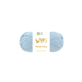Purely Giza, Yarn E–verse, 100% Giza Egyptian Cotton Yarn, Matte Finish, 50g/125m Skein – Soft Yarn for Knitting & Crochet, Mercerized, Non-Splitting, Ideal for Baby & Summer Projects (1, 74)
