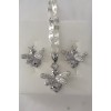 925 Sterling Silver Bee Stud Earrings & Necklace Pendant Set