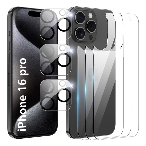 Suttkue - Protector de visualización trasera para i-P-hone 16 Pro