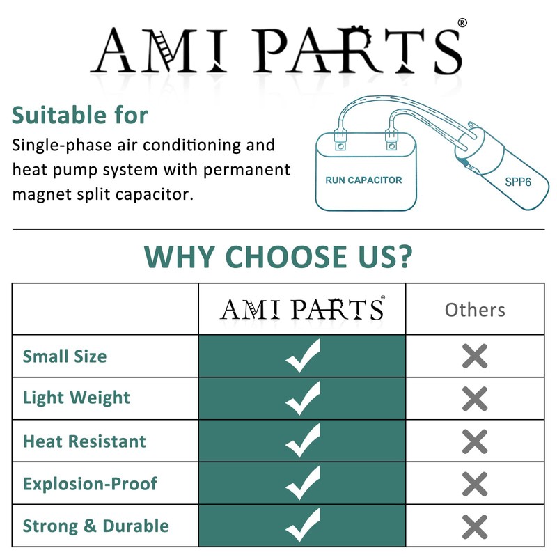 AMI PARTS SPP6 Hard Start Capacitor Replacement 115V Thru 288VAC