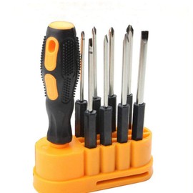 TOOLSTAR Mini Multifunction Interchangable Screwdriver Set, 8 in 1 Repair Tool Set/Kit, Flat/Phillips Screwdriver for Repairing Mobile, Computers, or Home Decoration