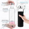meekoo 2 Pieces Crystal Glass Water Bottle Clear Water Bottle