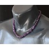 Natural Amethyst Beaded Choker, Genuine Purple Crystal Necklace, Fancy Gemstone