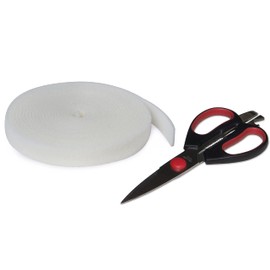 Strong Grip Fastener Roll Reusable Hook & Loop 3/4" x 16' (2cm x 5m) - White