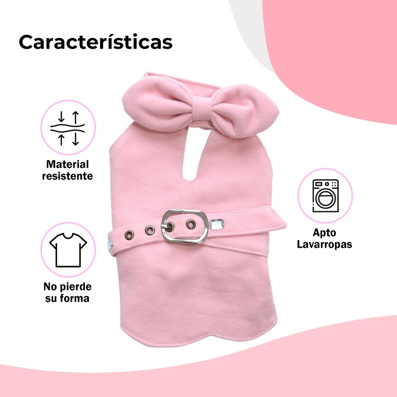 LOLA B. | Vestido Rosa para Perro con Moño y