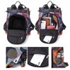 Wishliker Women's Backpack Anti-Theft School Bags Waterproof Daypack, F-green circle,