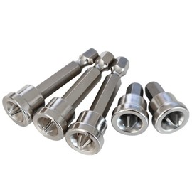 Teursa 5pcs Set Magnetic Positioning Screwdriver Bits Drywall Screw Setter PH2 Bits for Plasterboard Screw Hex Shank Positioning Bit Batch Head (3pcs 50mm + 2pcs 25mm)