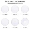 Amison, Moldes de Silicona para Resina, 6 Piezas, Blanco