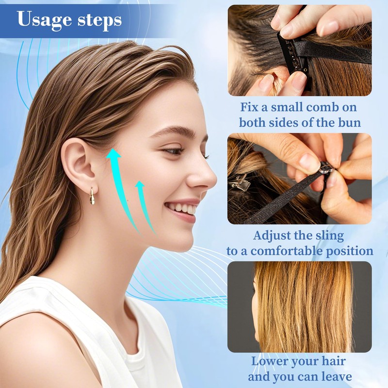 EKIND Face Lift Band with Clip Adjustable Strap with Hairpin
