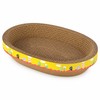 AQVELLO Corrugated Cat Scratcher Bed for Daily Clawing – Oval