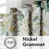 Sage Green Botanical Floral Curtains 100% Blackout Curtains 84Inch 2