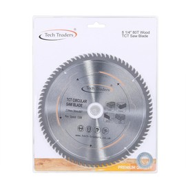 Tech Traders TCT Circular Wood Saw Blade 210mm x 30mm x 80T for Festool Bosch Makita Dewalt fits 216mm Saws