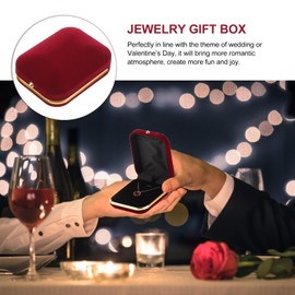 OATIPHO Box "Jujube Red Pendant Box" Small Gift Boxes for Jewellery Necklaces Organiser Jewellery Boxes for Necklaces Velvet Jewellery Boxes Necklaces Gift Boxes for Jewellery