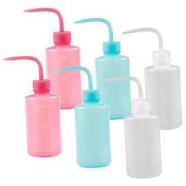 CHILDWEET 6pcs Pink Lash Water Bottle Squeeze for Eyelash Cleaning Leakproof Bottle Squeeze Action