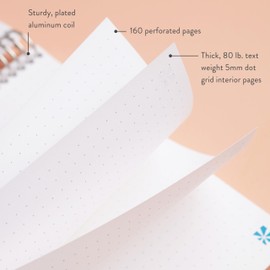 Erin Condren 8.5" x 11" Spiral Bound Dot Grid Journal Notebook, Bullet Journal with 160 Pages, Thick Paper for Planning, Sketching, Note Taking, Journaling and Organizing, Fruity Cherry