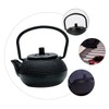 Hemoton cast iron teapot tea set retro metal coffee kettle